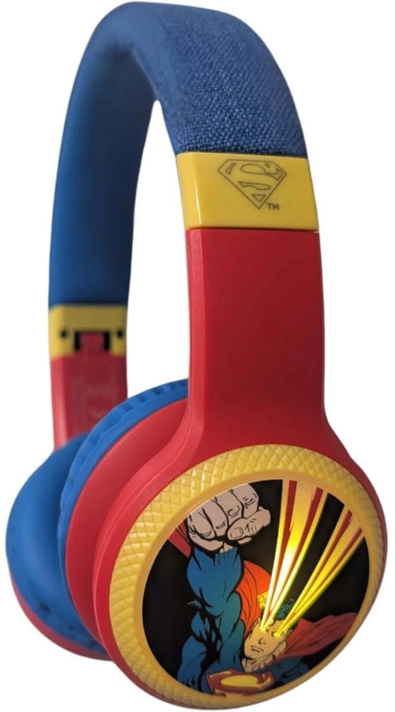 Lazerbuilt Superman Logo Light-Up Bluetooth Headphones – Ασύρματα Παιδικά Ακουστικά με Μικρόφωνο