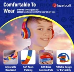 Lazerbuilt Superman Logo Light-Up Bluetooth Headphones – Ασύρματα Παιδικά Ακουστικά με Μικρόφωνο