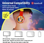 Lazerbuilt Superman Logo Light-Up Bluetooth Headphones – Ασύρματα Παιδικά Ακουστικά με Μικρόφωνο