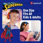 Lazerbuilt Superman Logo Light-Up Bluetooth Headphones – Ασύρματα Παιδικά Ακουστικά με Μικρόφωνο