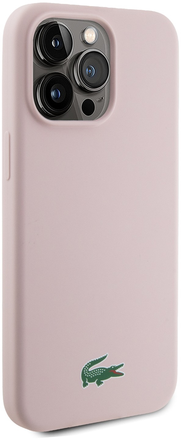 Lacoste Magsafe Croc Logo Hard Case Θήκη προστασίας από Σιλικόνη για iPhone 15 Pro Max Ροζ