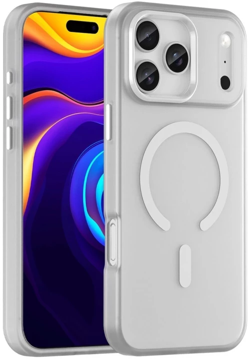 Θήκη Hurtel Magnetic Back Cover Σιλικόνης / Πλαστικό για iPhone 17 Pro Max  - Λευκό