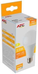 ATC SMD LED High Lumen Λαμπτήρας A60 230V 15W/2100LM E27 4000K
