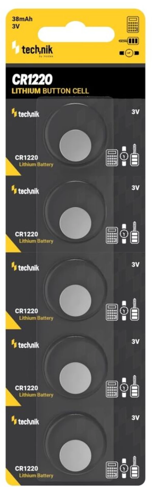Technik Μπαταρίες Κουμπιά Λιθίου CR1220 (3V) B5