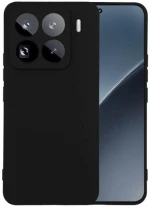 Θήκη TPU Σιλικόνης με Υφασμάτινη Επένδυση για Xiaomi 15 - Μαύρο