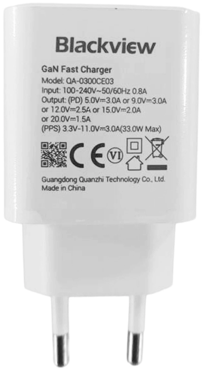BLACKVIEW TYPE-C GAN POWER ADAPTER 30/33W WHITE