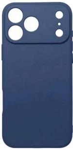 Θήκη TPU Σιλικόνης με Υφασμάτινη Επένδυση για iPhone 17 Pro - Σκούρο Μπλε