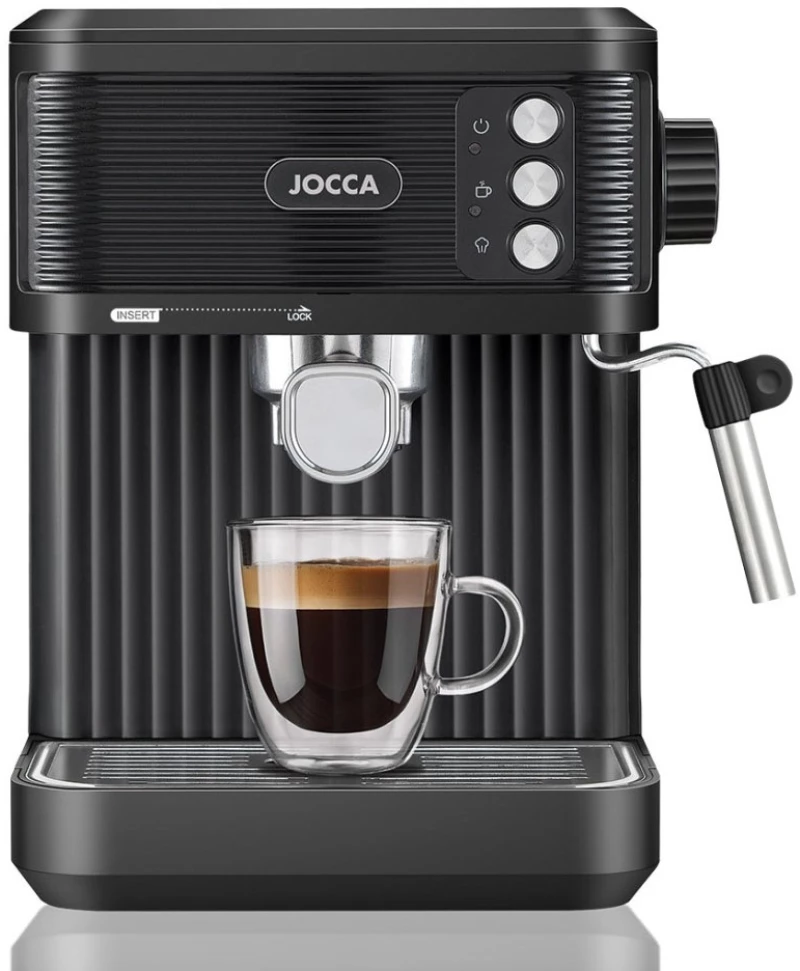 JOCCA 20 BAR ESPRESSO MACHINE WITH STEAM WAND AND 1.8 LITRE WATER TANK BLACK