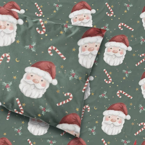 Σετ Σεντόνια Μονά 2 τμχ (160x240) Άγιος Βασίλης Πράσινο Borea