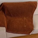 Ριχτάρι Μονοθέσιο (180x180) Velvet Καμελ chenille Borea