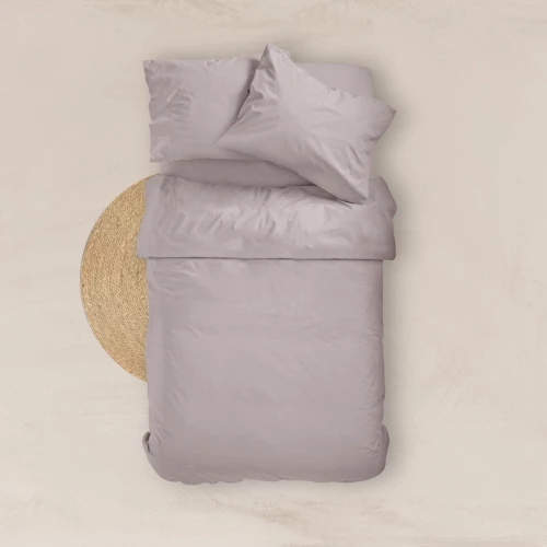 Σεντόνι Ημίδιπλο (120x200+40) Με Λάστιχο Solid βαμβακερό Γκρι Borea