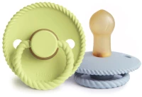 Σετ 2 Πιπίλες Latex FRIGG Rope Green Tea/Powder Blue 0-6 Μηνών Baby Oliver