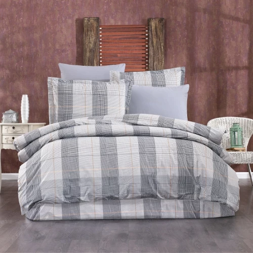 Σετ Σεντόνια Υπέρδιπλα 4τμχ (220x240) Αντιγόνη 339 Grey φανελένια DimCol