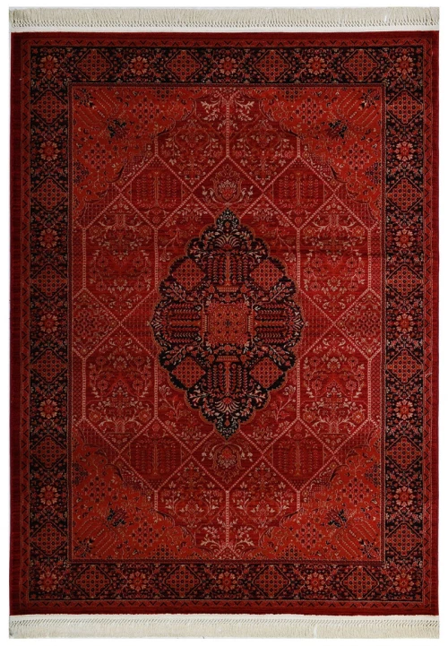 Χαλί μηχανής 100x160 Afgan 316A D.RED BLACK Royal Carpet