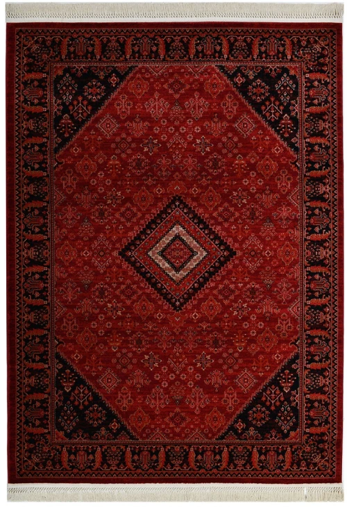 Χαλί μηχανής 133x190 Afgan 306A D.RED BLACK Royal Carpet