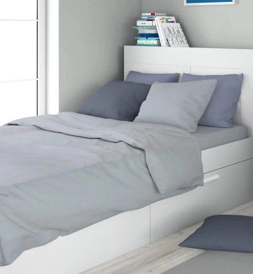 Παπλωματοθήκη Μονή 160x240 Solid 505 Light Blue-Grey Dimcol