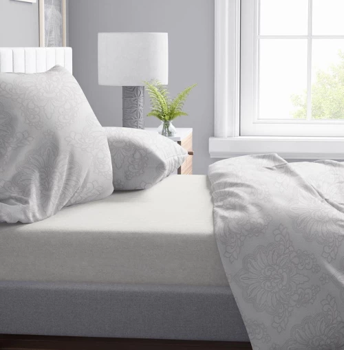 Σετ Σεντόνια Υπέρδιπλα 4τμχ (220x240) Άρτεμις 701 Grey βαμβακερά Dimcol