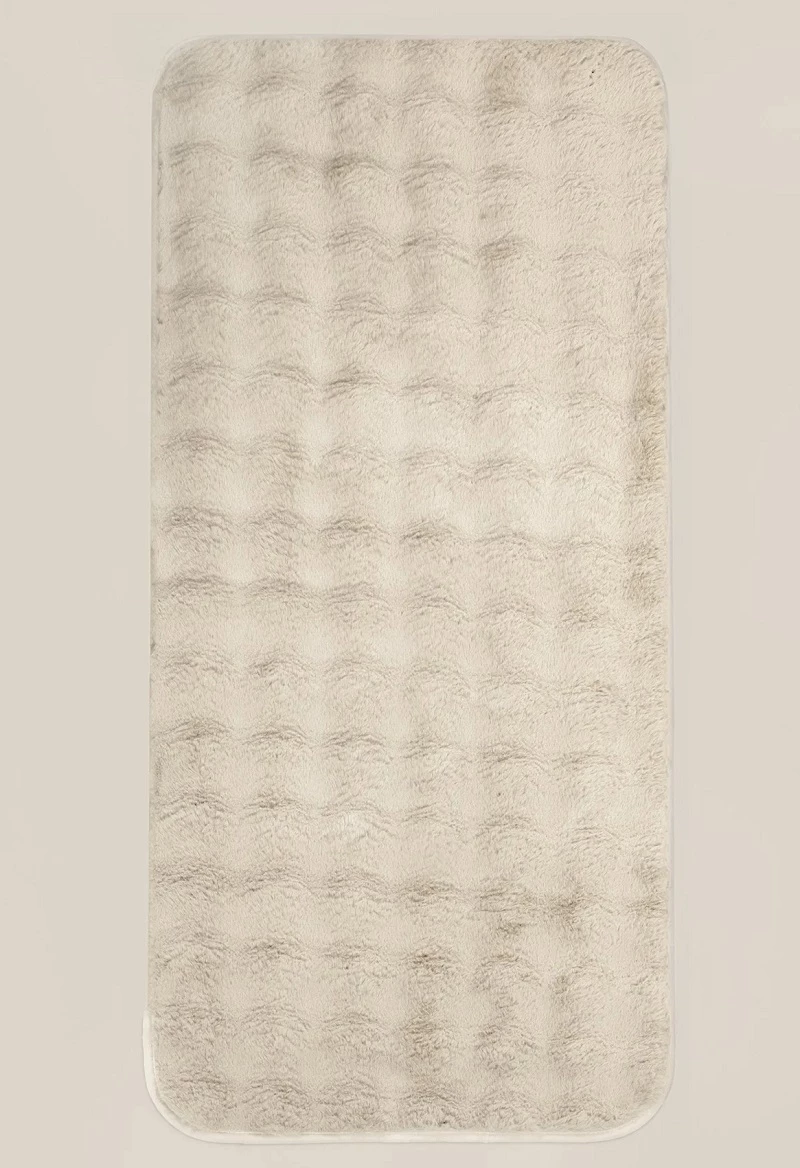 Χαλί αντιολισθητικό 60x140 Kora Light Beige Γούνινο nima
