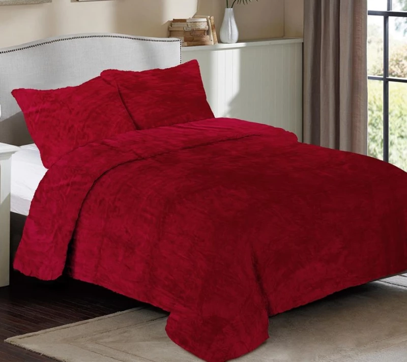 Κουβέρτα Μονή 160x220 Coral Fleece Solid 04 Bordeaux Dimcol