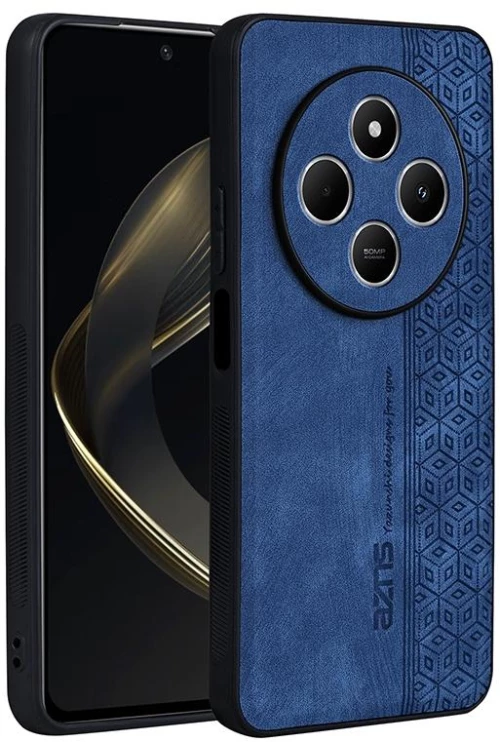 Θήκη τηλεφώνου με ανάγλυφη υφή δέρματος για Xiaomi Poco C75 AZNS 3D (Σαπφείρειο Μπλε) (Σαπφειρένιο μπλε)