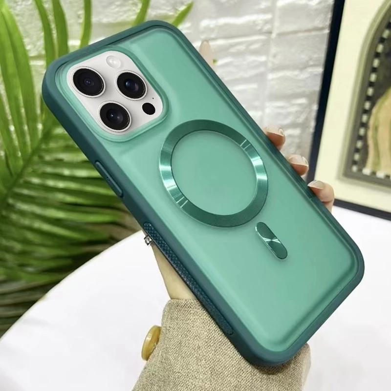 Θήκη κινητού τηλεφώνου για iPhone 14 Pro Bread 3 σε 1 MagSafe Υβριδική Ακρυλική Σιλικόνης (Πράσινο)