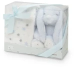 Interbaby Λούτρινο Κουνελάκι & Κουβέρτα Αγκαλιάς 80X110 Blue