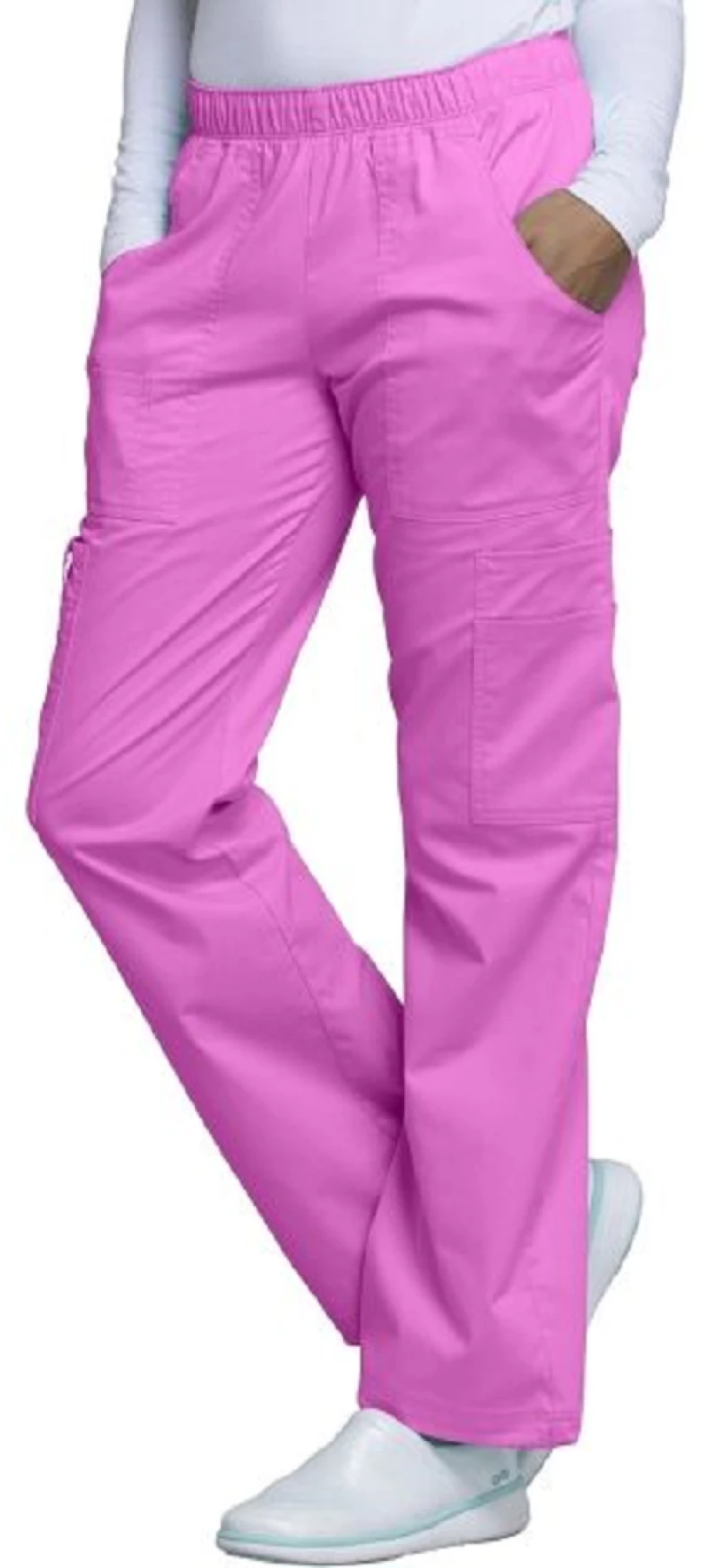 Unisex Ελαστικό Cargo Παντελόνι Ιατρικής Ροζ - Cherokee Mr Cargo WWE4005 Pants Pink