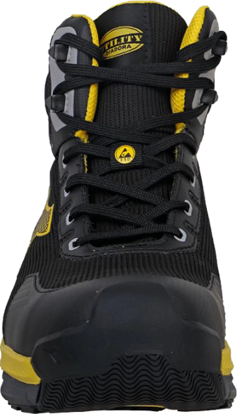 Αδιάβροχα Μποτάκια Ασφαλείας S3S Μαύρο - Diadora Vortex DA1 Mid S3S SC SR HRO ESD Black Yellow