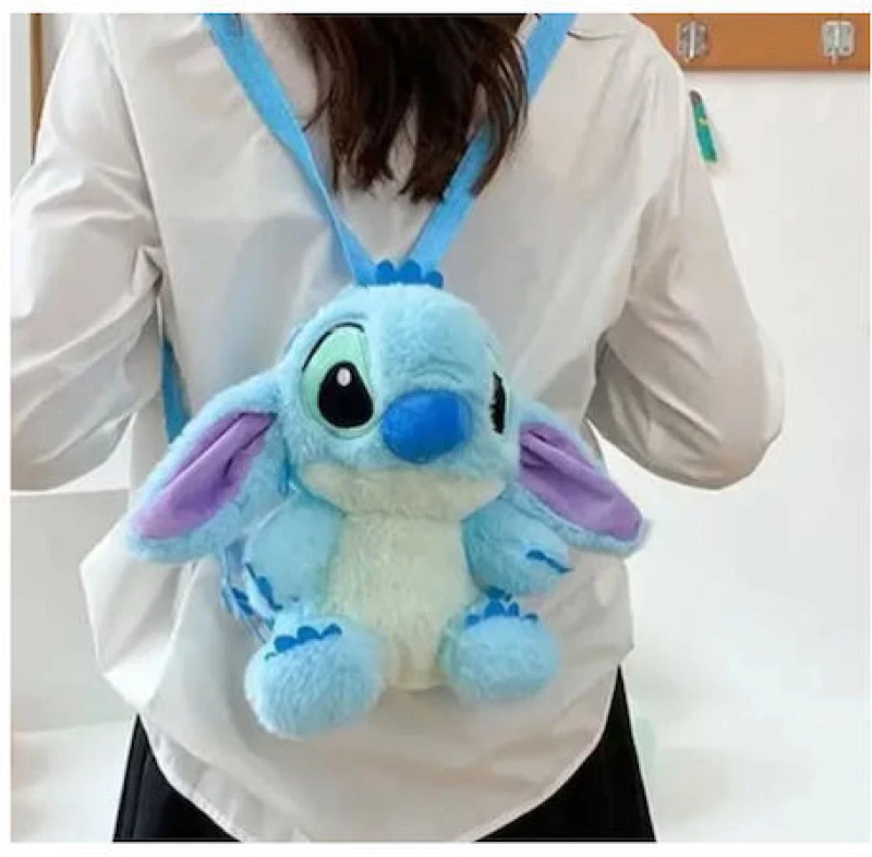 Βελούδινη Παιδική Τσάντα Stitch 28cm Κωδικός: 6666888820945