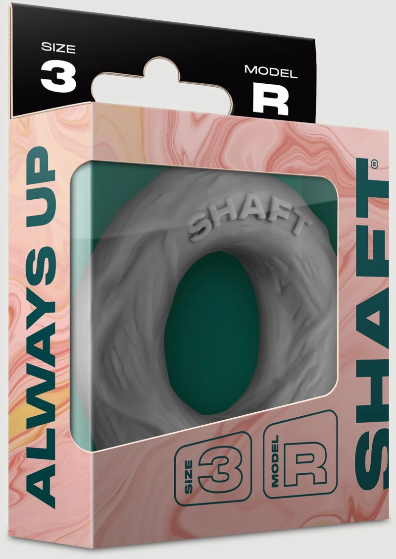 Δαχτυλίδι Πέους Από Απαλή Σιλικόνη Shaft 3R Liquid Silicone Flexible Large Cock Ring - Γκρι