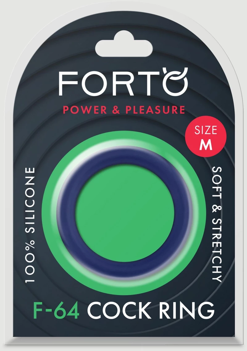 Φαρδύ Δαχτυλίδι Πέους Σιλικόνης Forto F-64 45 mm Wide Silicone Medium Cock Ring - Μπλε