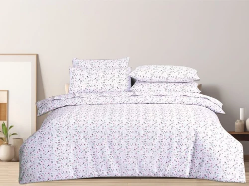 Παπλωματοθήκη Φανελένια Εμπριμέ Anemone 100% Cotton Γαρύφαλλο - 220x240