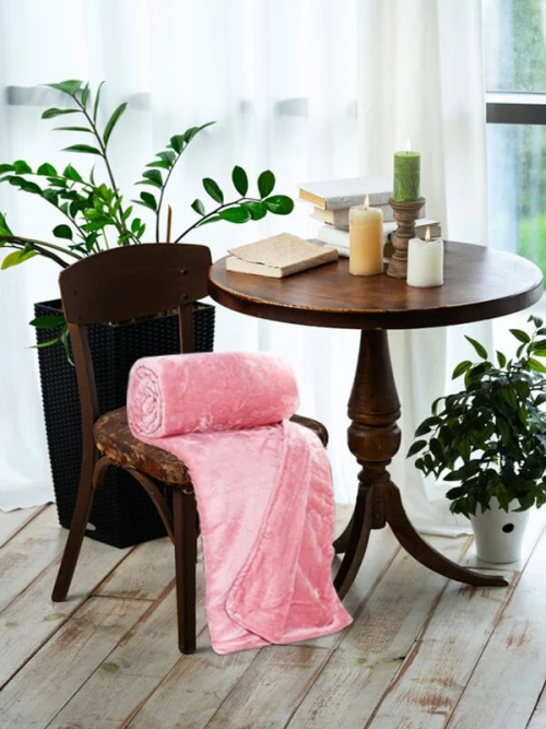 Σετ Παπλωματοθήκη Με Φερμουάρ Fleece Coral Γαρύφαλλο - Ροζ, 220x240