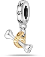 Ασημένιο Charm Κόκαλο με Love – Ασήμι 925 (C1341)