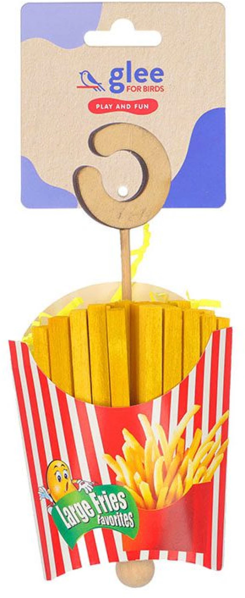 Glee Παιχνίδι Κρεμαστό για Πουλιά Large Fries 18cm