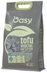 Oasy Φυτική Άμμος Γάτας Toffu με Ενεργό Άνθρακα 6lt