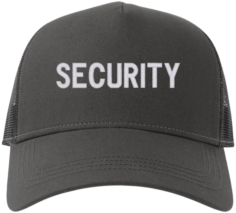 Καπέλο Trucker μαύρο κεντημένο security με λευκή κλωστή