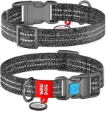 Waudog Κολάρο Σκύλου με Smart ID Reflective Grey Fastex XL 25mm x 37-58cm