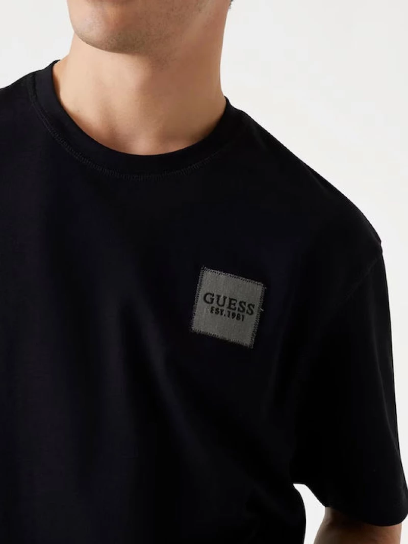 Guess ανδρικό βαμβακερό t-shirt oversized fit μαύρο M5YI27KCCM1-JBLK