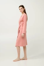 Vamp Σταυρωτή Βαμβακερή Γυναικεία Ρόμπα  23337-PINK TAN