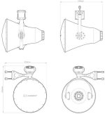 RF Elements UH-TP-5-24, directional antenna UltraHorn™ with TwistPort, 5GHz, 24dBi