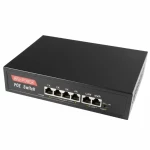 SST-LP4EH2EHB, 6-Port (4+2) 10/100 24v Passive PoE switch, 75W