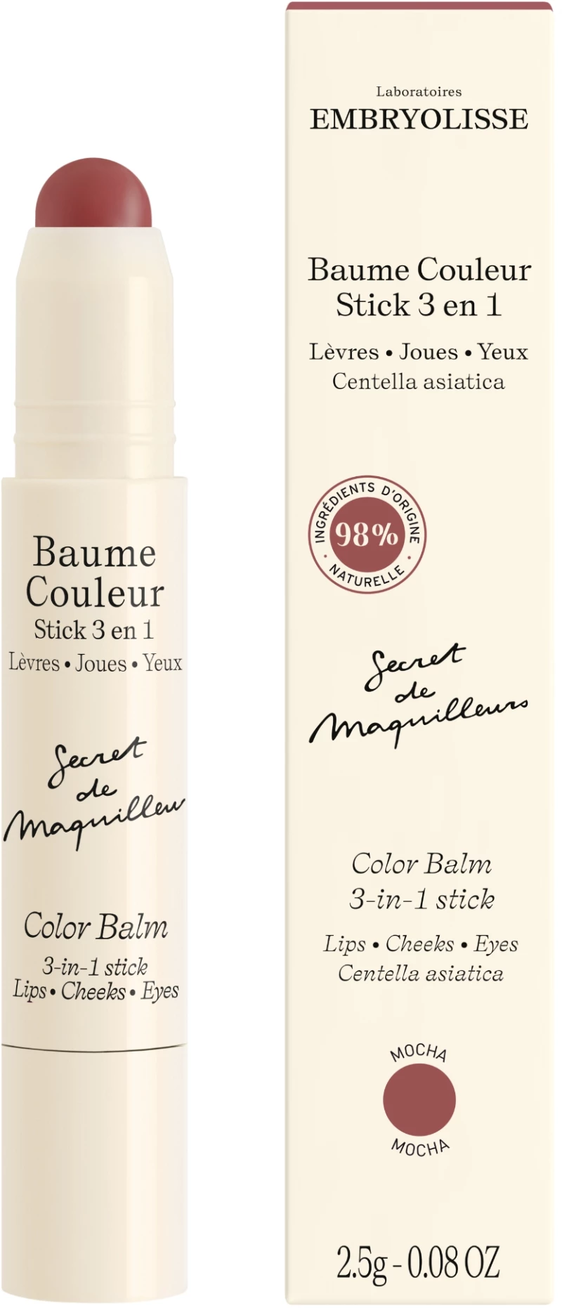 Embryolisse - Color Balm 3-In-1 Stick - Mocha - 2.5 g / Beauty