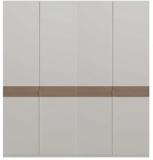 Ντουλάπα Milano τετράφυλλη λευκό Mink 180x223x60 cm (ΜxΥxΒ)