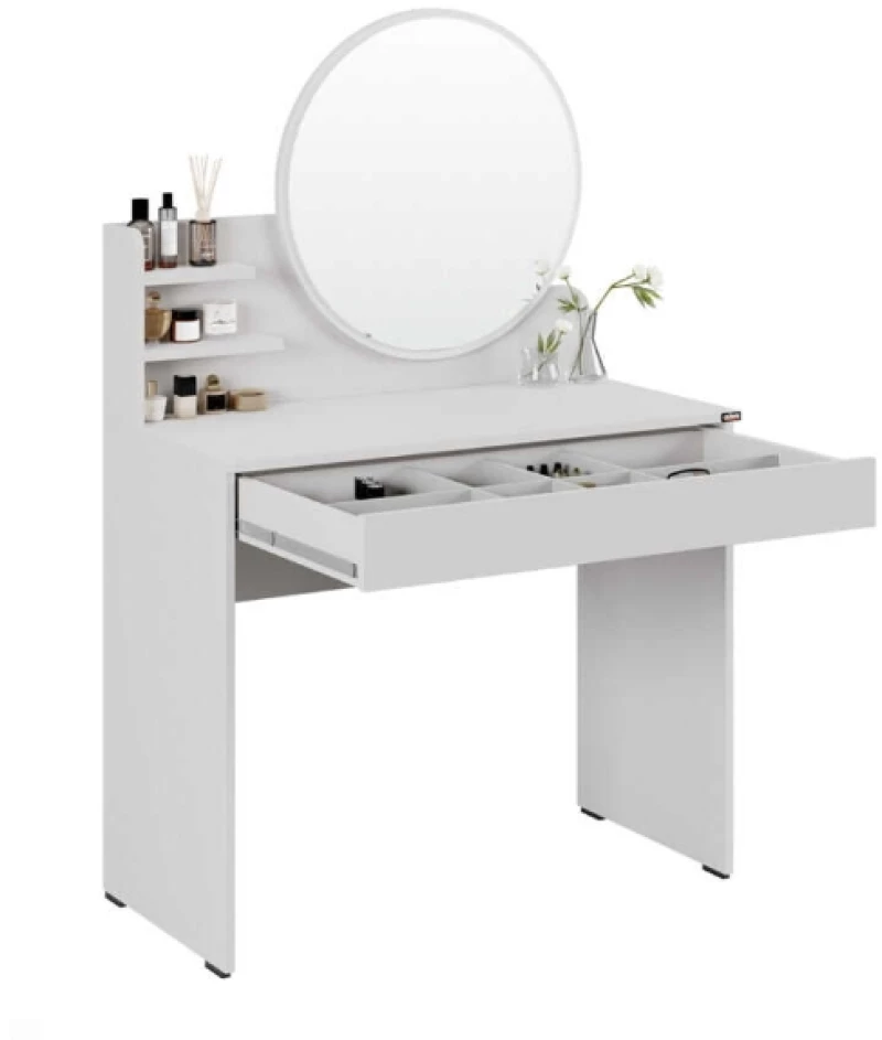 Τουαλέτα- μπουντουάρ make up χρώμα λευκή 90x138x45cm