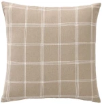 Μαξιλάρι καρό woven cotton/polyester μπεζ 45x45cm