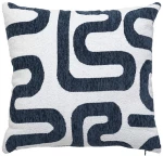 Μαξιλάρι Jacquard μπλε λευκό 40x40cm