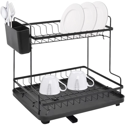 ΠΙΑΤΟΘΗΚΗ ΔΙΩΡΟΦΗ ΜΕΤΑΛΛΙΚΗ ΜΑΥΡΗ ΜΑΤ 46,3x30x38,3εκ. - Ankor 850006