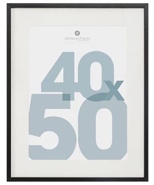 Κορνίζα ξύλινο μαύρη 40x50 για φωτο 30x40