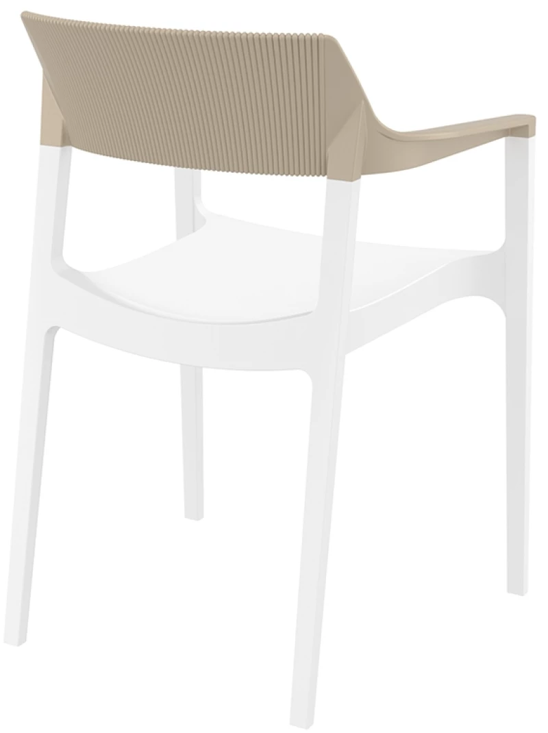 TULUM WHITE/TAUPE ΠΟΛΥΘΡΟΝΑ ΠΟΛ/ΝΙΟΥ 55X52X79εκ.